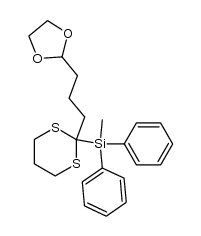 [2-[3-(1,3-Dioxolan-2-yl)propyl]-1,3-dithian-2-yl]methyldiphenylsilane Structure