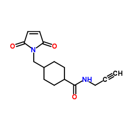 4-((2,5-Dioxo-2,5-dihydro-1H-pyrrol-1-yl)methyl)-N-(prop-2-yn-1-yl)cyclohexanecarboxamide Structure