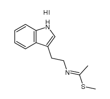 methyl N-(2-(1H-indol-3-yl)ethyl)ethanimidothioate hydroiodide结构式
