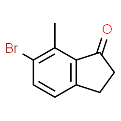 6-溴-7-甲基-2,3-二氢-1H-茚-1-酮结构式