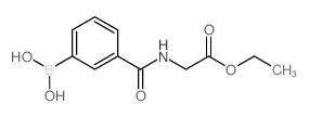 (3-硼苯甲酰基氨基)乙酸乙酯结构式