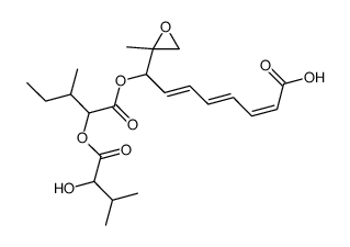 (2E,4E,6E)-8-[2-(2-hydroxy-3-methylbutanoyl)oxy-3-methylpentanoyl]oxy-8-(2-methyloxiran-2-yl)octa-2,4,6-trienoic acid Structure