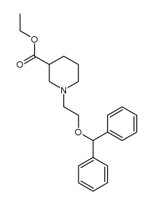 ethyl 1-[2-(diphenylmethoxy)ethyl]-3-piperidinecarboxylate结构式