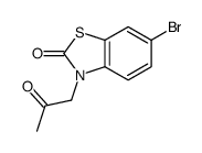 6-溴-3-(2-氧代丙基)-1,3-苯并噻唑-2(3h)-酮结构式