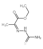 Propanoic acid,2-[2-(aminothioxomethyl)hydrazinylidene]-, ethyl ester结构式