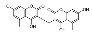 3-[(4,7-dihydroxy-5-methyl-2-oxochromen-3-yl)methyl]-4,7-dihydroxy-5-methylchromen-2-one Structure