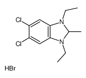 5,6-dichloro-1,3-diethyl-2-methyl-1,2-dihydrobenzimidazol-1-ium,bromide结构式