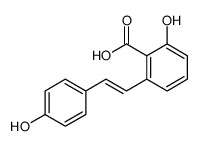 2-hydroxy-6-[2-(4-hydroxyphenyl)ethenyl]benzoic acid Structure
