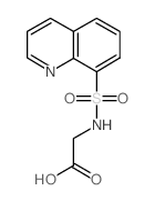 (喹啉-8-磺酰基氨基)乙酸结构式