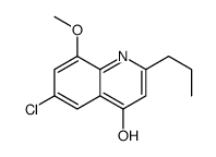 6-氯-8-甲氧基-2-丙基喹啉-4-醇结构式