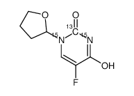 5-fluoro-1-(oxolan-2-yl)pyrimidine-2,4-dione Structure