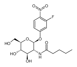 N-((2S,3R,4R,5S,6R)-2-(3-fluoro-4-nitrophenoxy)-4,5-dihydroxy-6-(hydroxymethyl)tetrahydro-2H-pyran-3-yl)pentanamide结构式