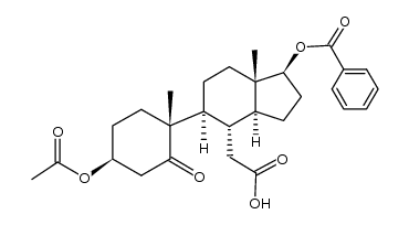 3β-acetoxy-17β-benzoyloxy-5-oxo-5,6-seco-androstan-6-oic acid Structure