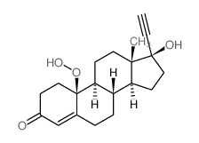 19-Norpregn-4-en-20-yn-3-one,10-hydroperoxy-17-hydroxy-, (17a)- (9CI)结构式