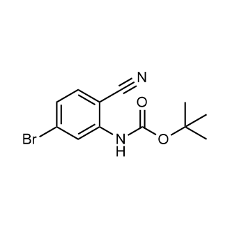 (5-溴-2-氰基苯基)氨基甲酸叔丁酯结构式