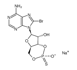 8-溴腺苷3',5'-环一硫代磷酸酯,Sp-异构体钠盐结构式