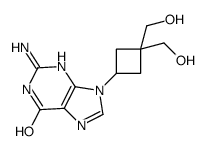 2-amino-9-[3,3-bis(hydroxymethyl)cyclobutyl]-3H-purin-6-one结构式