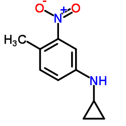 N-Cyclopropyl-4-methyl-3-nitroaniline结构式