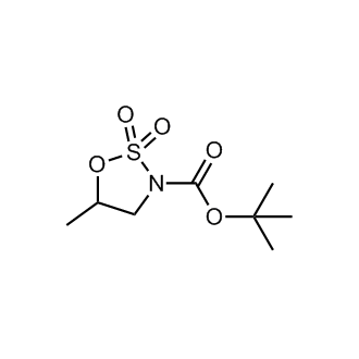 5-甲基-1,2,3-氧杂噻唑烷-3-羧酸叔丁酯2,2-二氧化物结构式