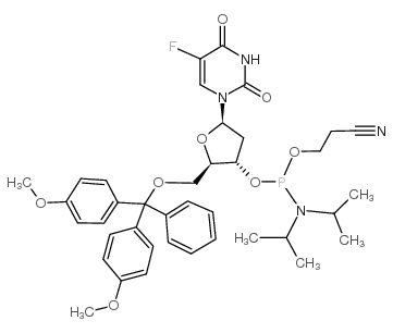 5'-O-DMT-5-Fluoro-2'-deoxyuridine-3'-CE phosphoramidite Structure