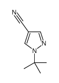 1-叔丁基-4-氰基-1H-吡唑结构式