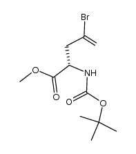 (S)-methyl 4-bromo-2-((tert-butoxycarbonyl)amino)pent-4-enoate结构式