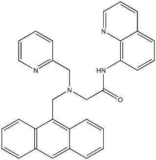 Acetamide, 2-[(9-anthracenylmethyl)(2-pyridinylmethyl)amino]-N-8-quinolinyl- Structure
