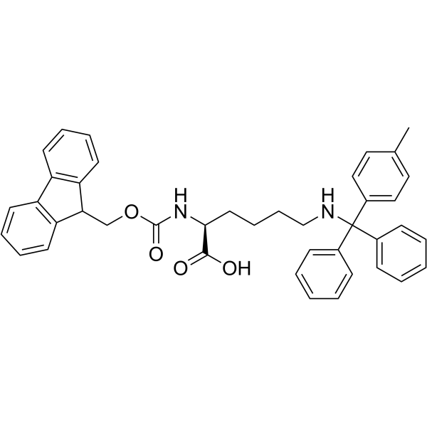 Fmoc-N'-甲基三苯甲基-L-赖氨酸结构式