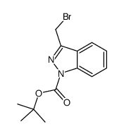 3-(溴甲基)-1H-吲唑-1-羧酸叔丁酯结构式