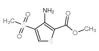 3-氨基-4-甲基磺酰噻吩-2-羧酸甲酯结构式
