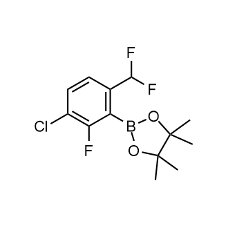 2-(3-氯-6-(二氟甲基)-2-氟苯基)-4,4,5,5-四甲基-1,3,2-二氧硼烷结构式