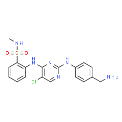 2-[[2-[[4-(氨甲基)苯基]氨基]-5-氯-4-嘧啶基]氨基]-N-甲基苯磺酰胺结构式