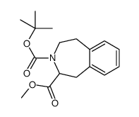 2-甲基4,5-二氢-1H-苯并[d]氮杂卓-2,3(2H)-二羧酸-3-叔丁酯结构式