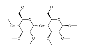 methyl 2,3,6-tri-O-methyl-4-O-(2,3,4,6-tetra-O-methyl-α-D-glucopyranosyl)-β-D-glucopyranoside Structure