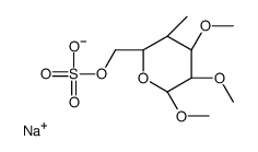 Sodium methyl (5ξ)-4-deoxy-4-methyl-2,3-di-O-methyl-6-O-sulfonato -α-L-ribo-hexopyranoside Structure