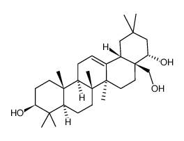 Olean-12-ene-3β,22α,28-triol Structure
