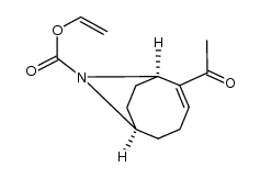 (1R,6R)-vinyl 2-acetyl-9-azabicyclo[4.2.1]non-2-ene-9-carboxylate结构式