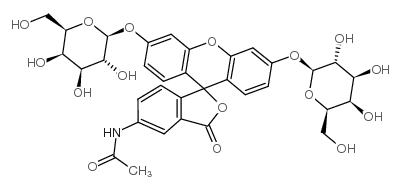 5-乙酰氨基荧光素-二-β-D-半乳糖苷结构式