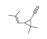 (+/-)-cis-2,2-dimethyl-3-(2',2'-dimethylvinyl)cyclopropanecarbonitrile Structure