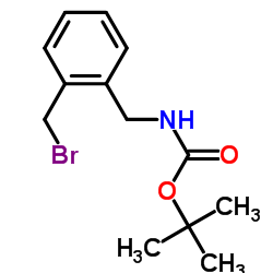 tert-Butyl 2-(bromomethyl)benzylcarbamate Structure