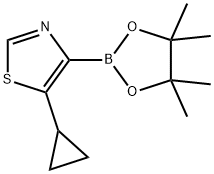 5-(Cyclopropyl)thiazole-4-boronic acid pinacol ester Structure