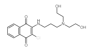 1,4-Naphthalenedione,2-[[3-[bis(2-hydroxyethyl)amino]propyl]amino]-3-chloro-结构式