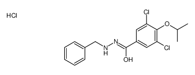 N'-benzyl-3,5-dichloro-4-propan-2-yloxybenzohydrazide,hydrochloride Structure