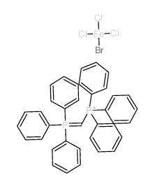 bromo-trichloro-iron; triphenyl-(triphenylphosphoranylidenemethyl)phosphanium结构式