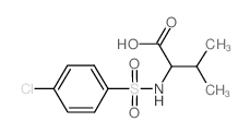 2-([(4-CHLOROPHENYL)SULFONYL]AMINO)-3-METHYLBUTANOIC ACID结构式