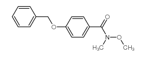 4-(苄氧基)-N-甲氧基-N-甲基苯甲酰胺结构式