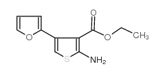 2-氨基-4-(2-呋喃)噻吩-3-羧酸乙酯结构式