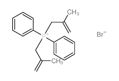 Phosphonium,bis(2-methyl-2-propen-1-yl)diphenyl-, bromide (1:1) Structure