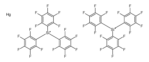mercury,tris(2,3,4,5,6-pentafluorophenyl)silicon Structure