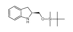 (2S)-2-({[tert-butyl(dimethyl)silyl]oxy}methyl)-2,3-dihydro-1H-indole Structure